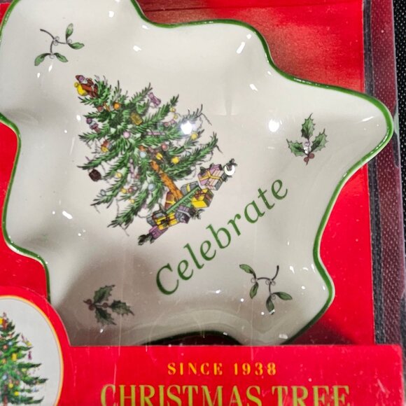 5 Inch Celebrate Spode Christmas Tree Dish New - Picture 2 of 8